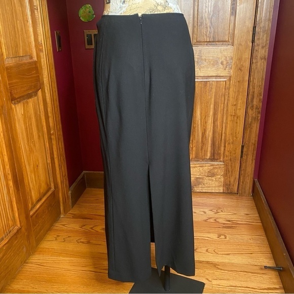 VTG Long black wool maxi skirt Francesca Mammoliti Canadian designer sz 10 - Picture 3 of 8